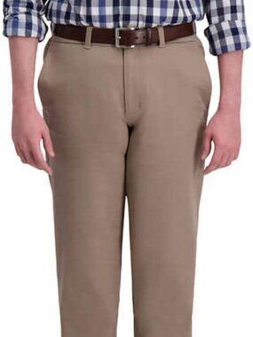 Haggar Stretch Straight Ultimate Travel Chino Pants w/Flex Waist